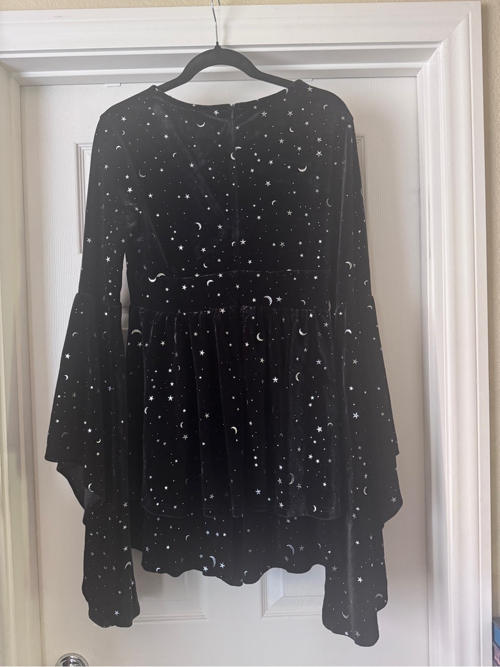 Cider Black Velvet Moon & Star Romper Dress - Picture 7 of 10